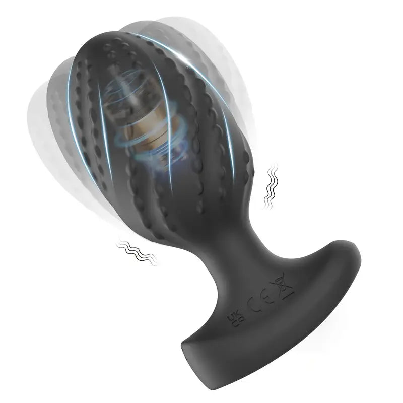 Silicone Anal Toy Butt Plug Training Kit With 9 Frequency Vibrating Anal Plug