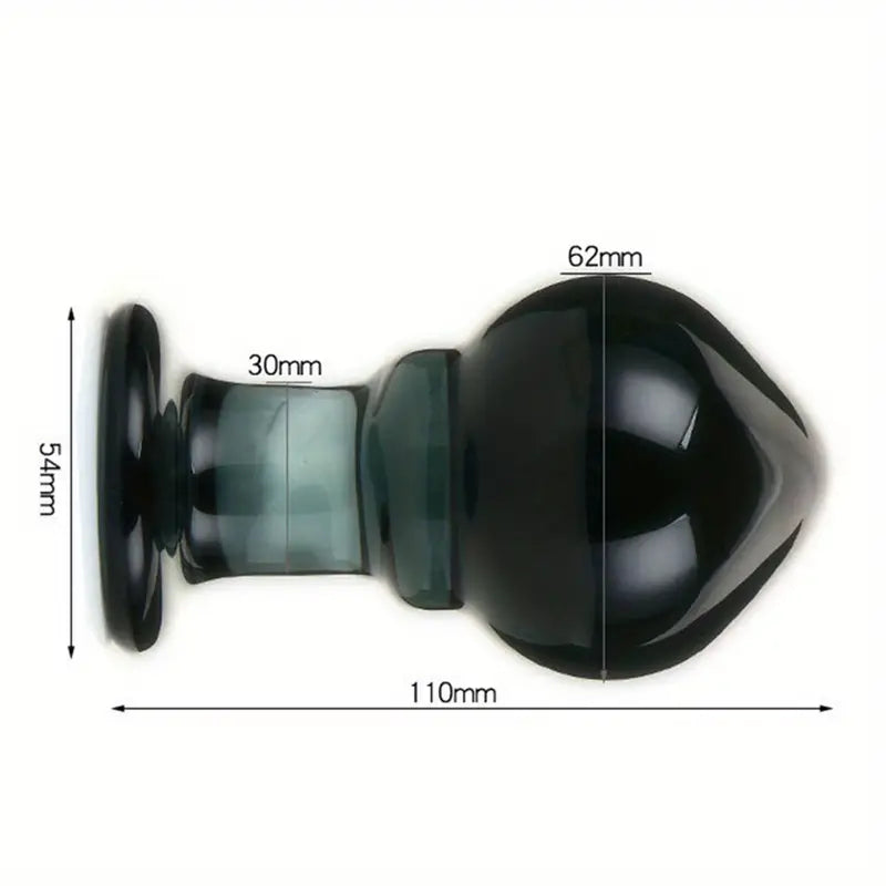 Peach-Shaped Glass Butt Plug For Couples Anal Sex Toy For Adults