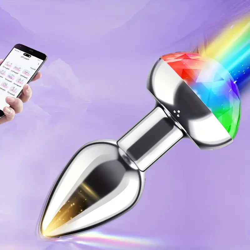 Voice-Controlled Luminous LED Anal Plug Vibrator Prostate Massager