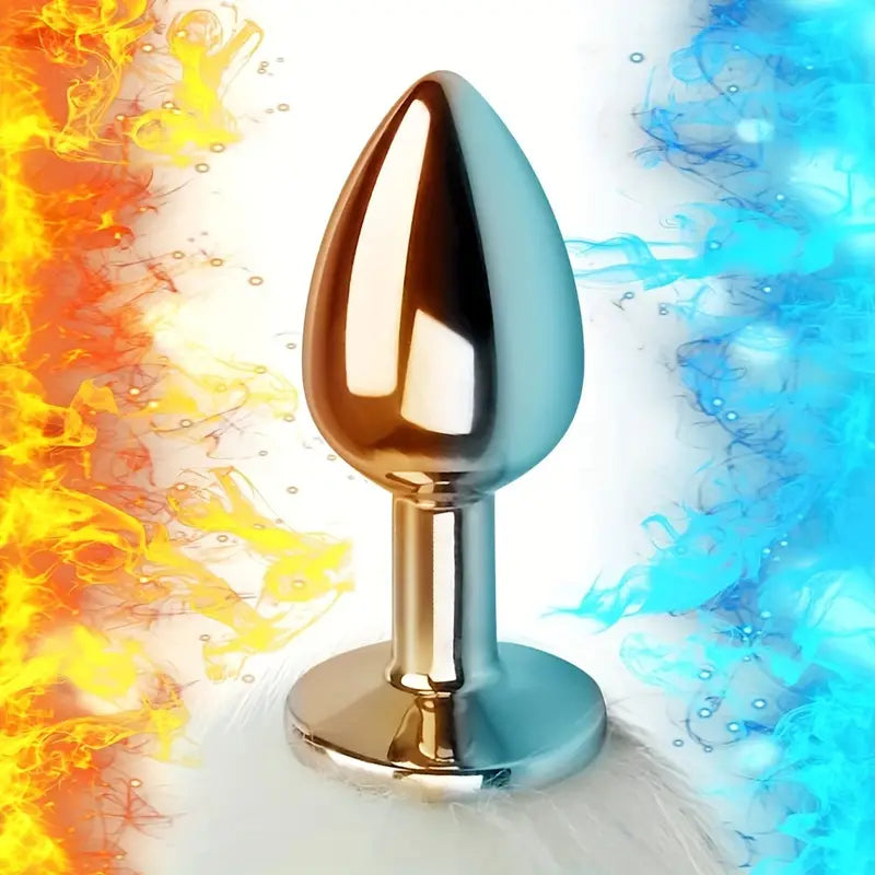 Anal Plug Trainer With Imitation Fluffy Fox Tail Furry Long Fox Tail Role Play