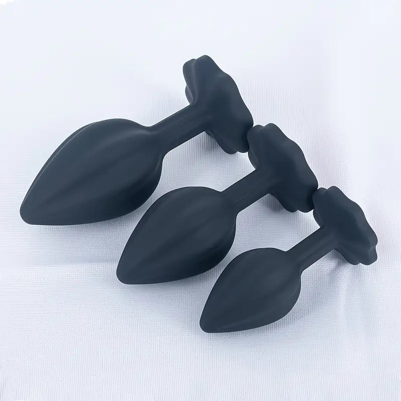 Silicone Anal Plug With Red Diamond Base Small G Spot Butt Plug For Beginners