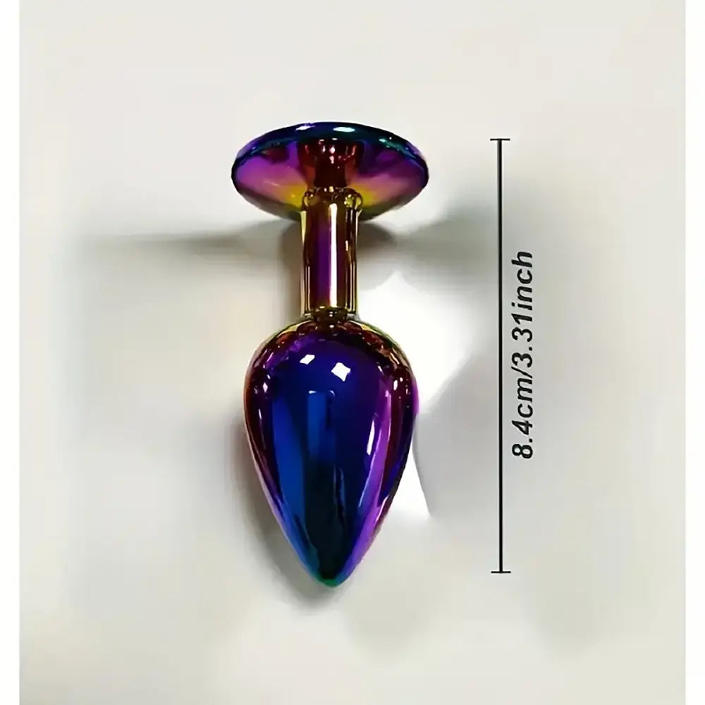 Colorful Anal Plug Three-in-One Pull Adult Sex Toy Metal Backyard