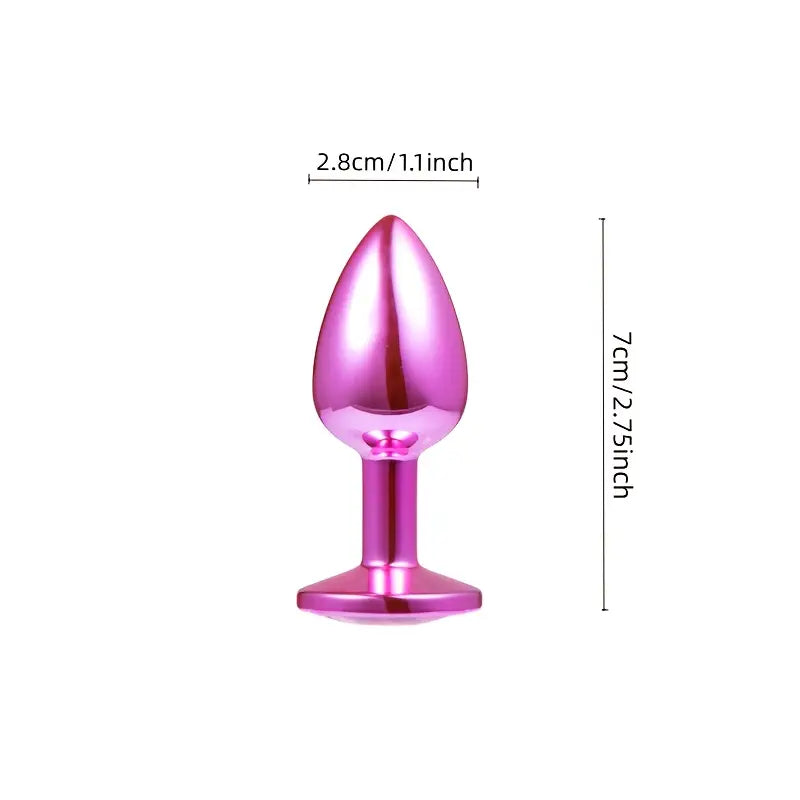 Small Size Multiple Colors Round Smooth Heart-Shaped Butt Plug