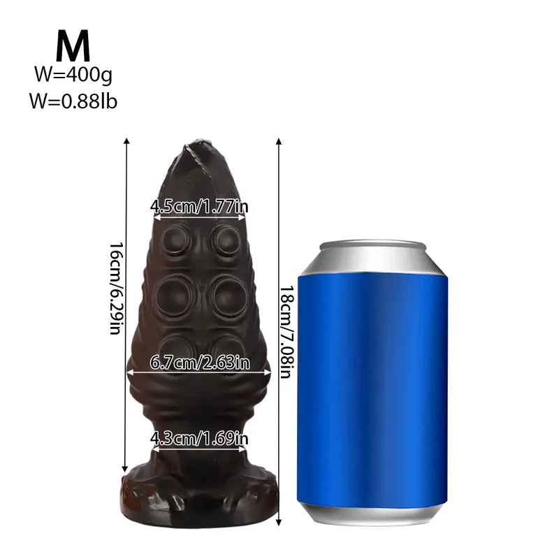 Black Octopus Anal Plug PVC Big Butt Plug Anal Sex Toy For Women