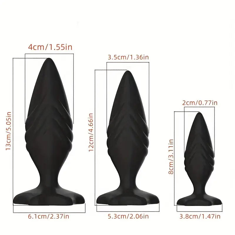 Silicone Beads Anal Plug Ass Plug Training Set With Petal Shaped Base