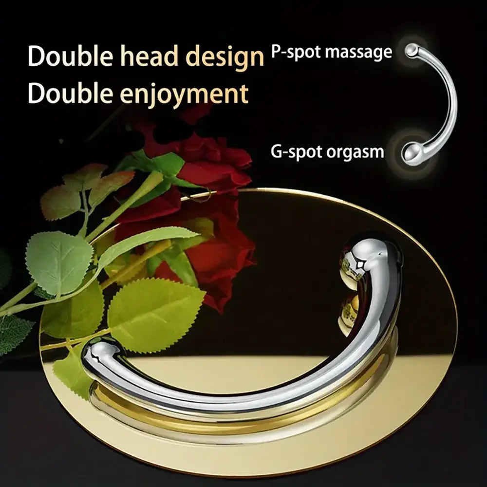 Double Ended Stainless Steel Anal Plug G Spot Prostate Massage Stick