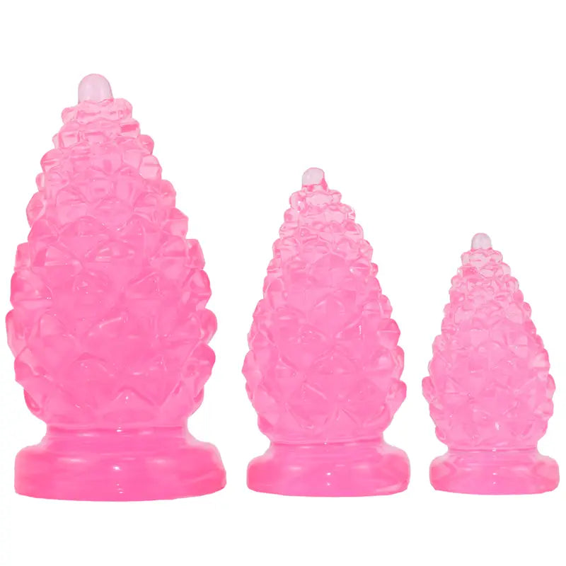 Silicone Pine Cone Shaped Butt Plug Anal Training Toy G Spot Stimulator