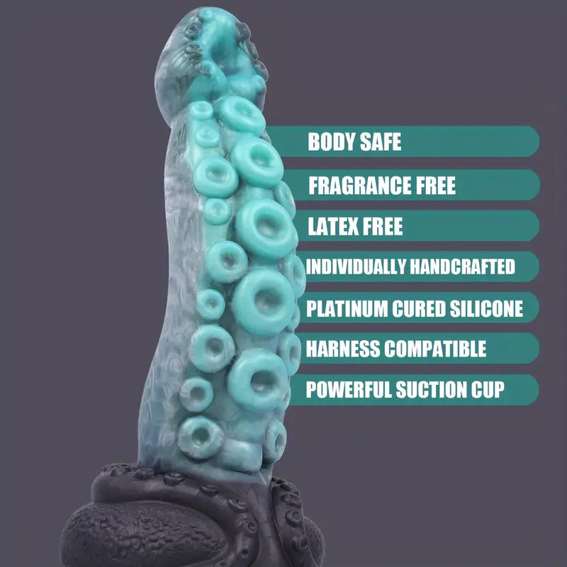 Octopus Texture Tentacle Soft Dong Silicone Hands-Free Anal Plug