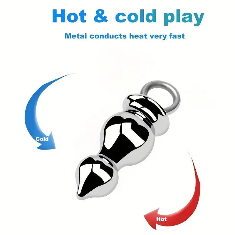 Metal Detachable Sling Ring Handheld Anal Plug Anal Sex Toy