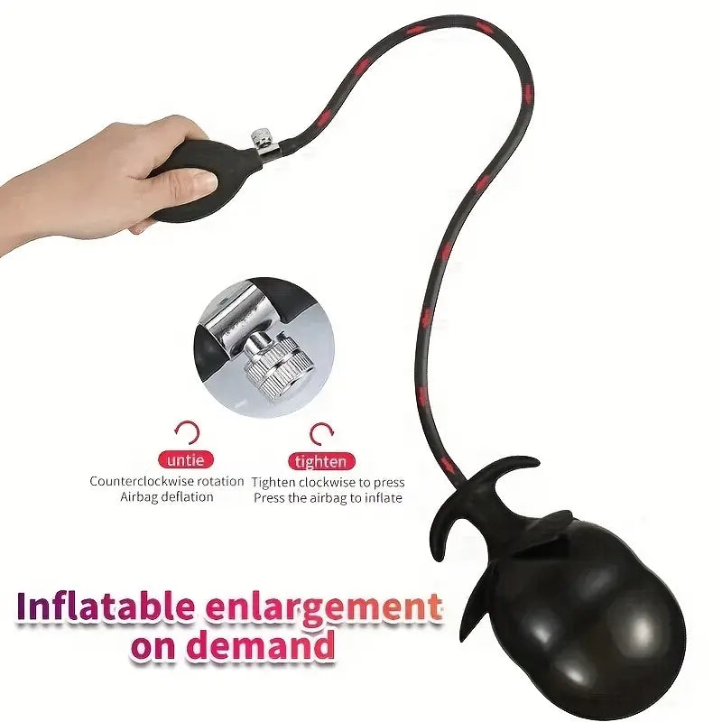 Adjustable Silicone Inflatable Anal Plug Waterproof Flexible For Adults