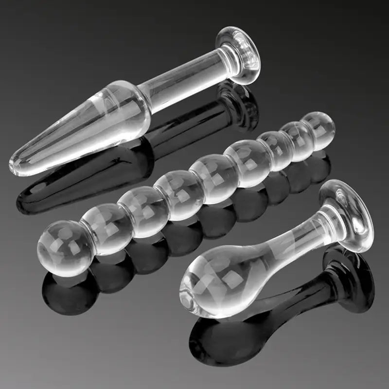 Glass Anal Expander Massager Couples Intimate Sex Toy Anal Beads Sex