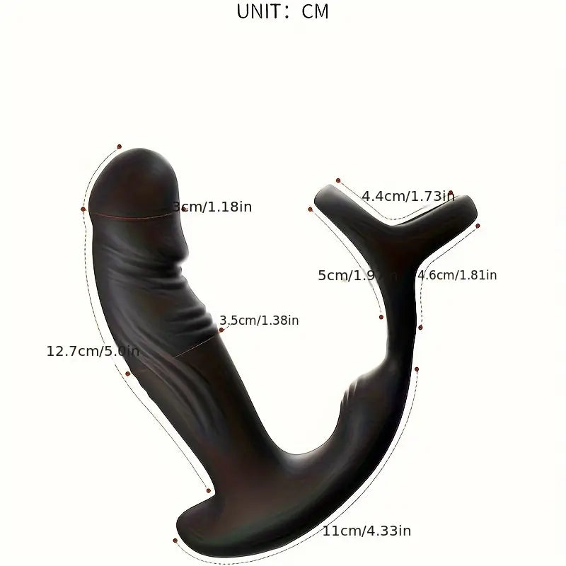 Unisex Black USB Charging Anal Plug Massager Toy Sex Toy Anus Dilator
