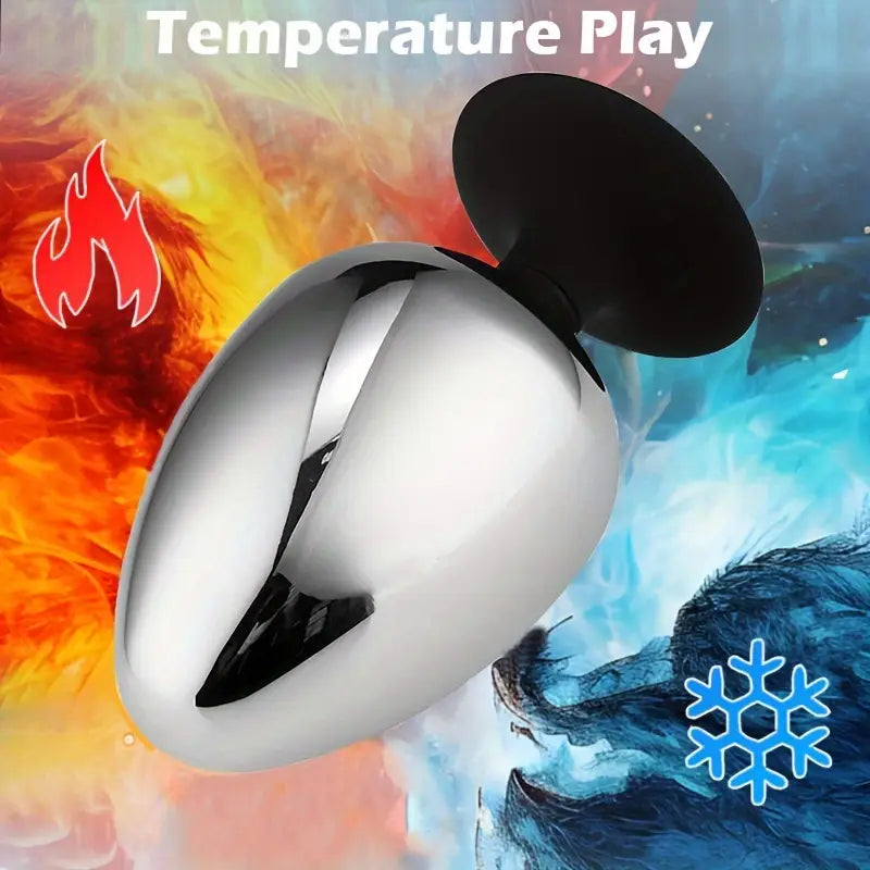 Metal Ass Butt Plug With Anchor Base Heavy Duty Huge Anal Sex Toy