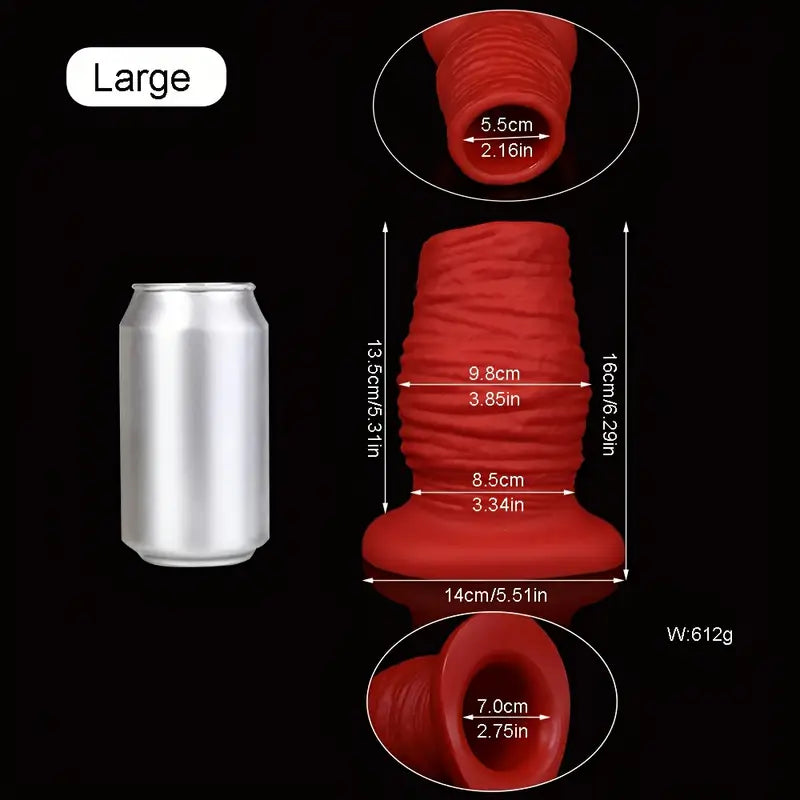 Hollow Butt Plug Silicone Soft Anal Dilatation Enema Prostate Massager