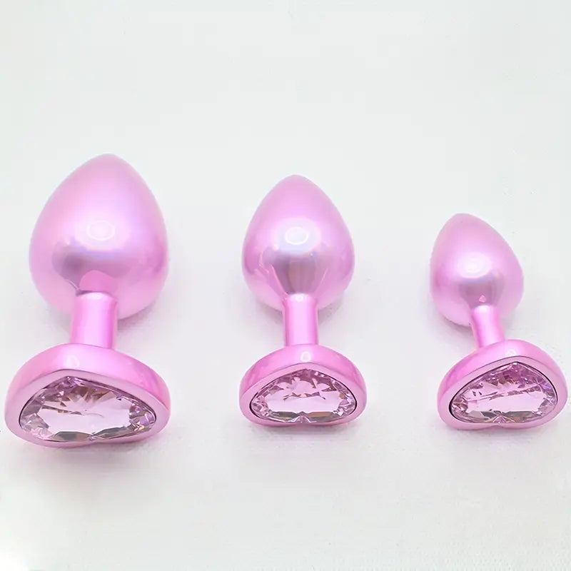 Heart-shaped Anal Plug Gem Base Butt Plug Anal Couple Masturbator