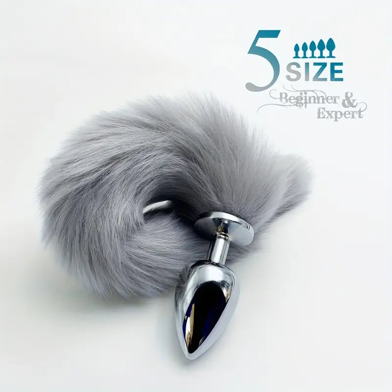 BDSM Five Sizes Dog Tail Anal Plug Animal Tail For Role-playing Sex Games