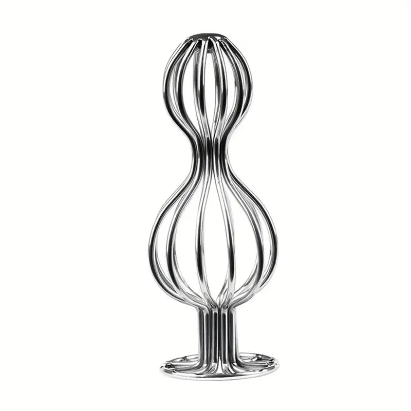 Women Men Anal Plug Hollow Metal Gourd Shaped Butt Plug Stopper Toy