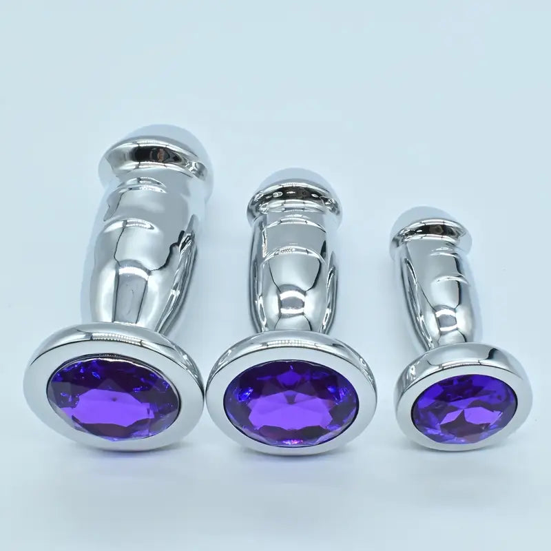 Realistic Golden-colored Metal Anal Plug Suitable For Both Men Women