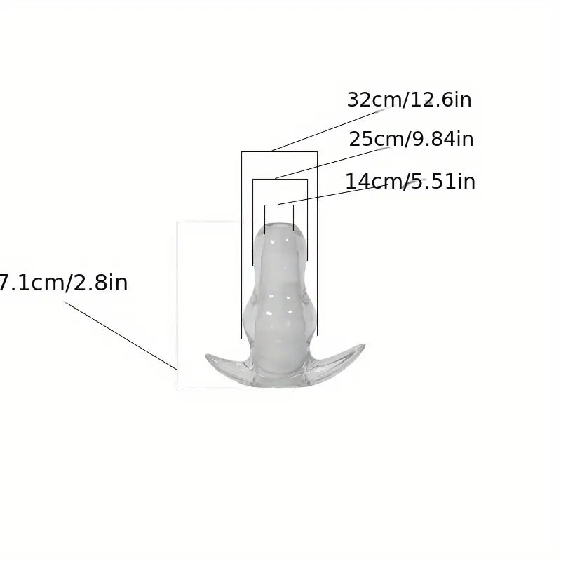 TPE Butt Plug Hollow Anal Dilators With Anchor Base Enema Toys