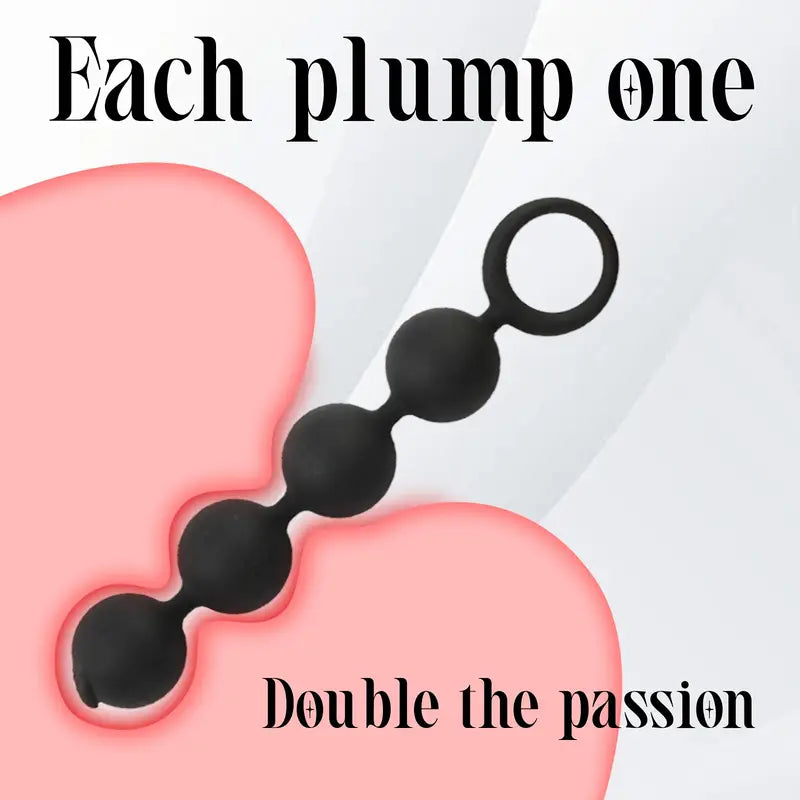 4 Beads Silicone Anal Plug With Pull Tab Anal Beads Anal Expander