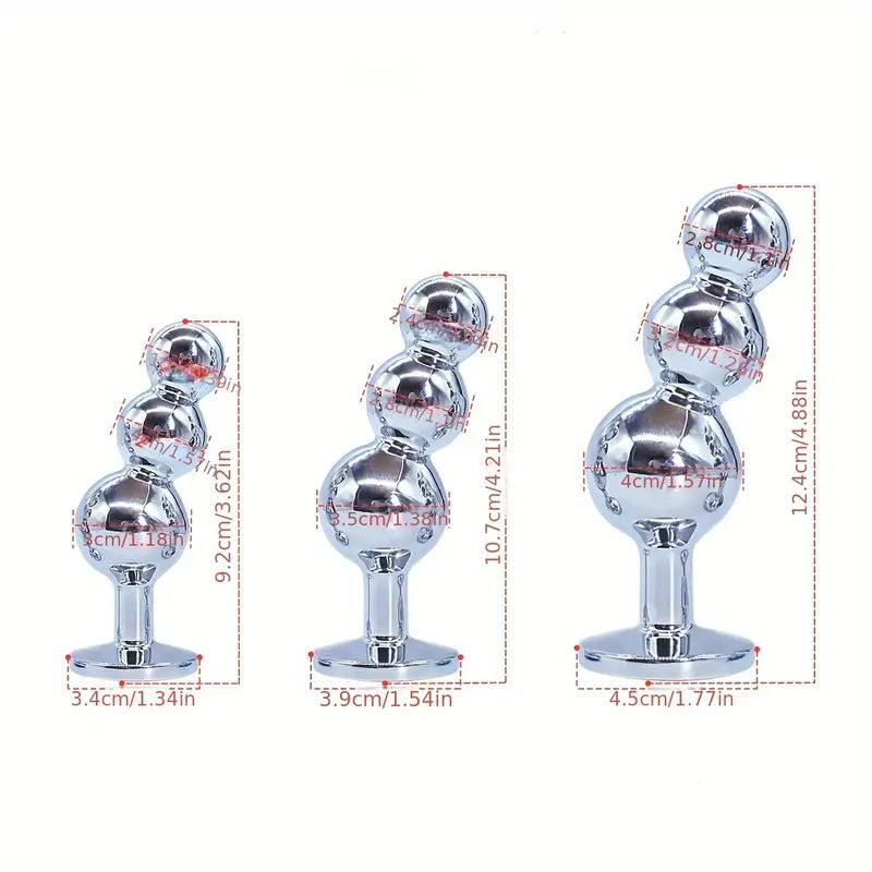 Three Connected Anal Beads For Anal Stimulation Anal Plug With Beads