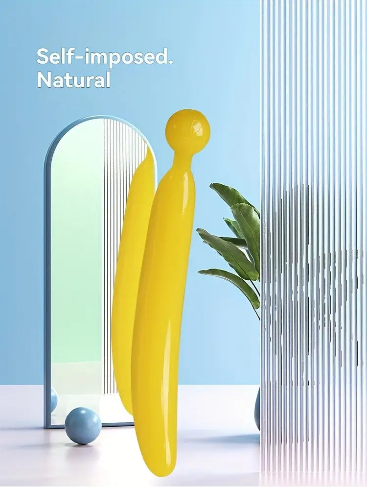 Fruit-Inspired Hidden Butt Plug Decorative PVC Anal Toy in Bright Yellow