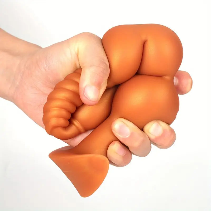 Pearl-attached Detachable Fox Tail Butt Plug Stimulator Role-playing Trainer