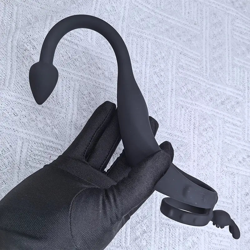 Dual Motor Wellness Vibrating Cock Ring Anal Butt Plug Ring Vibrator