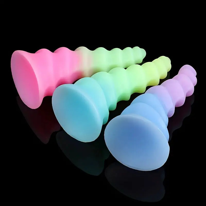 GlowMax Silicone Butt Plug Multi-Color Anal Dildo Prostate Massager