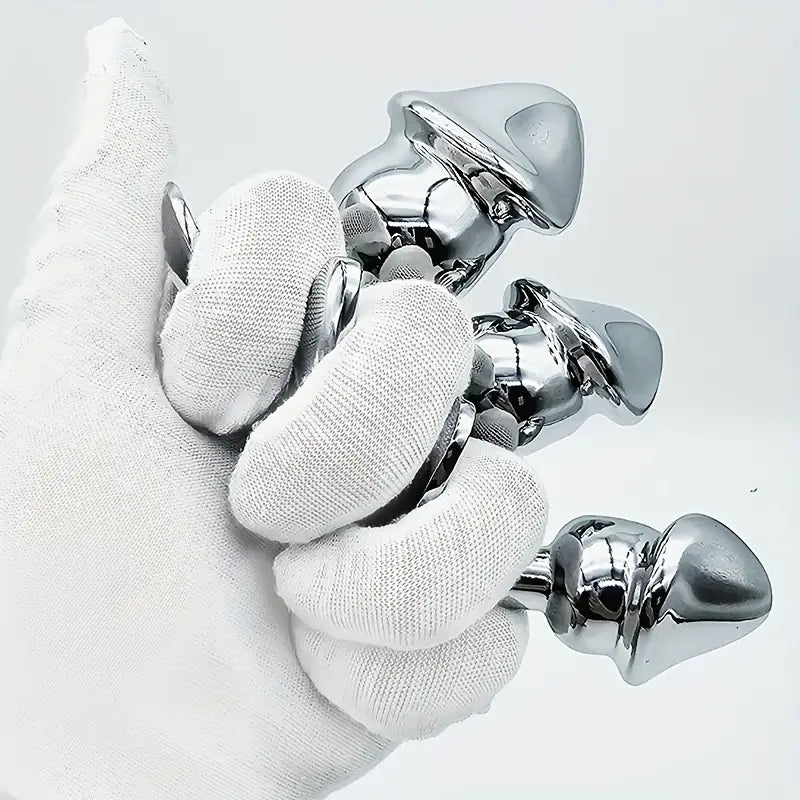 Aluminum Alloy Anal Plug Washable G-Point Dilator with Jewel Base