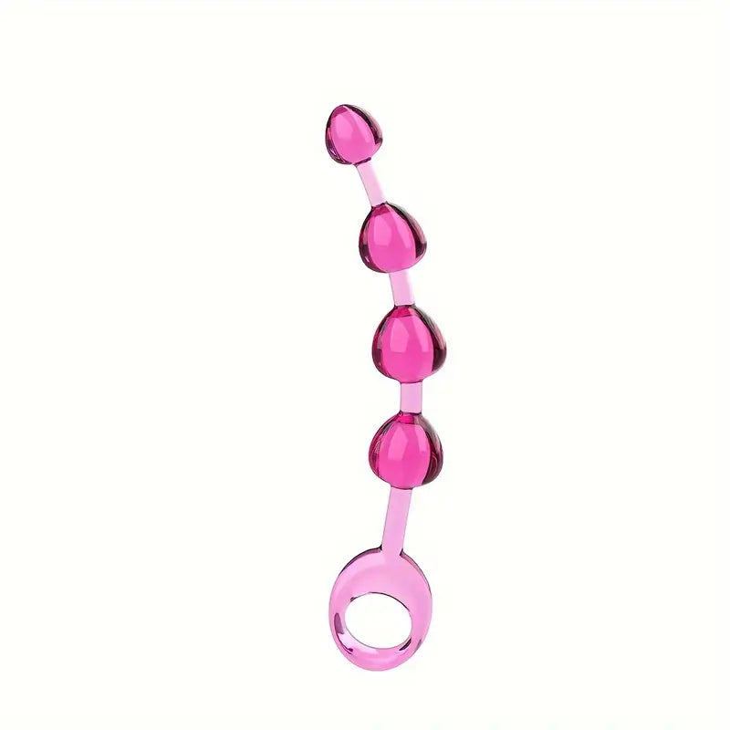 G-spot Crystal Four Pull Beads Anal Plug For Men Stimulating Anal Plug