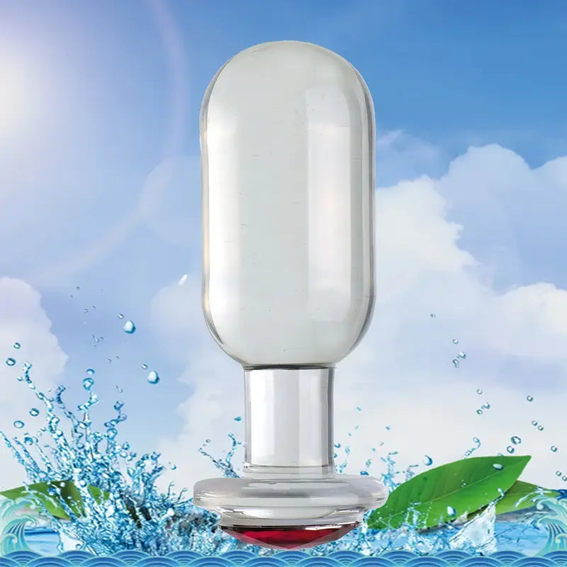 Crystal Glass Anal Plug With Luxury Jewelry Butt Plug Fetish Anus Stimulation