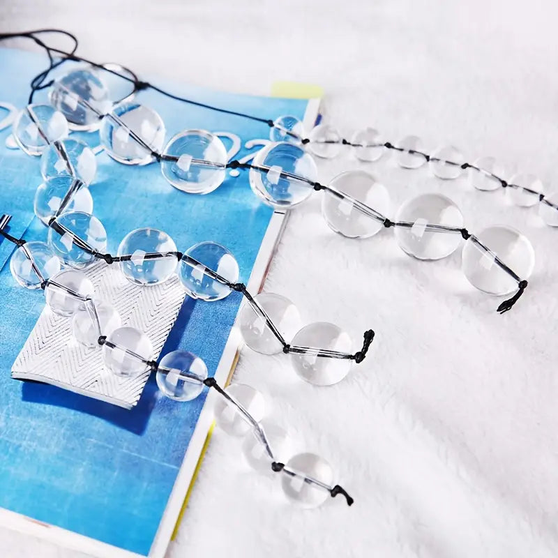 Anal Beads Toy Manual Use Transparent Spherical Beads With String Ties