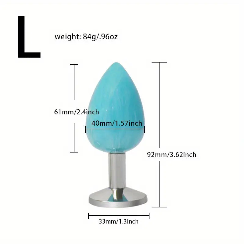 Colorful Water Diamond Metal Anal Plug For Couples For Foreplay Intimacy