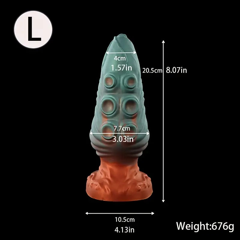 Large Diameter Soft Silicone Octopus Anal Plug Gradient Sex Toy