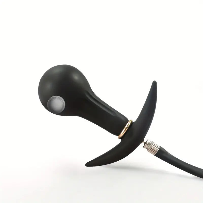 Unisex Anal Plug With Inflation Controller Inflatable Silicone Flirting Adult Toy