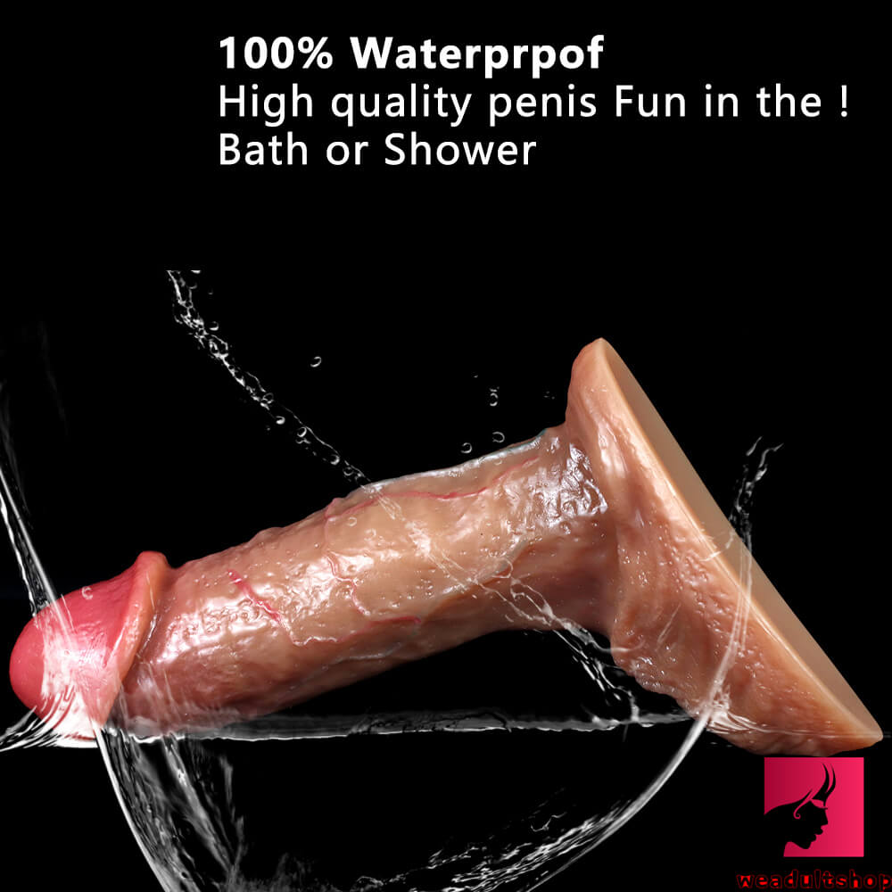 6.88in Lifelike Soft Dual Density Silicone Dildo With Suction Cup