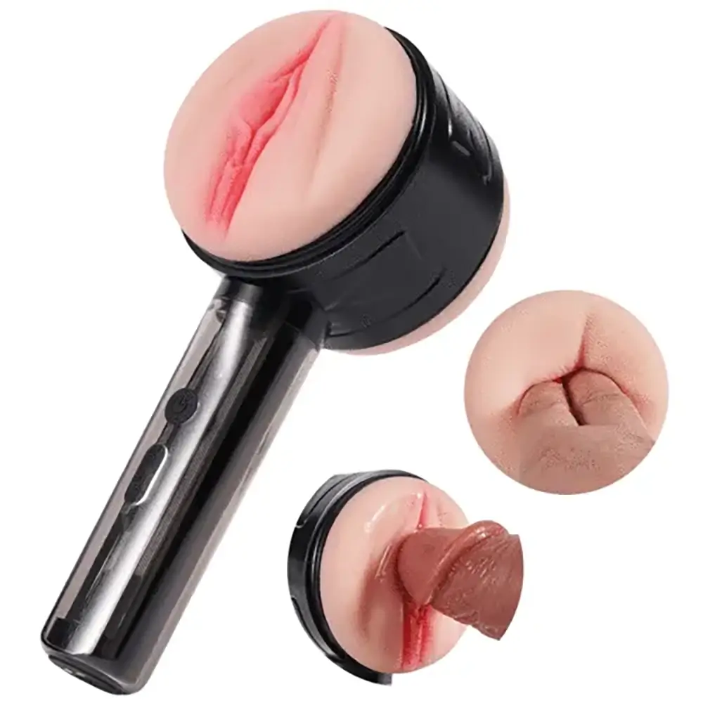 10 Vibration Anal and Vaginal 2 in 1 Handheld Automatic Masturbator