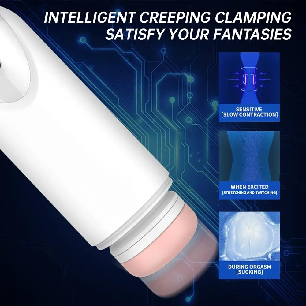 Stretchable Vibration Thrusting Sucking Automatic Masturbator For Males