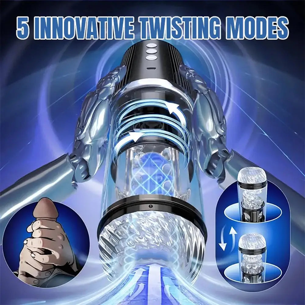 Multiple 5 Twisting 7 Sucking 7 Vibration Automatic Male Masturbator