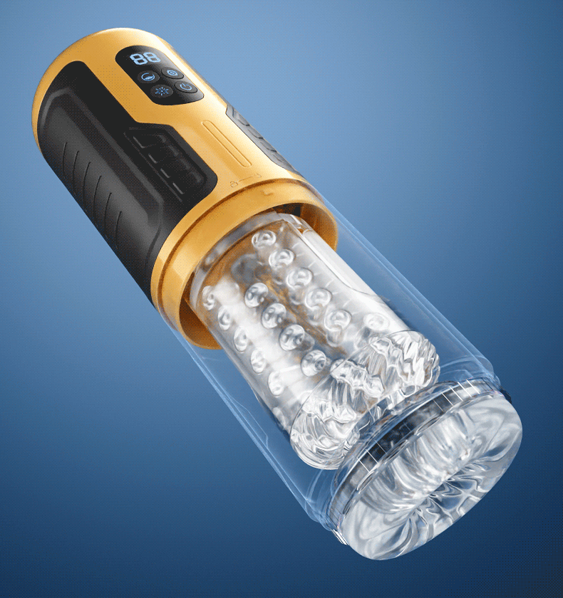 Amber Flash 3 Thrusting Rotation 7 Vibration Auto Masturbator