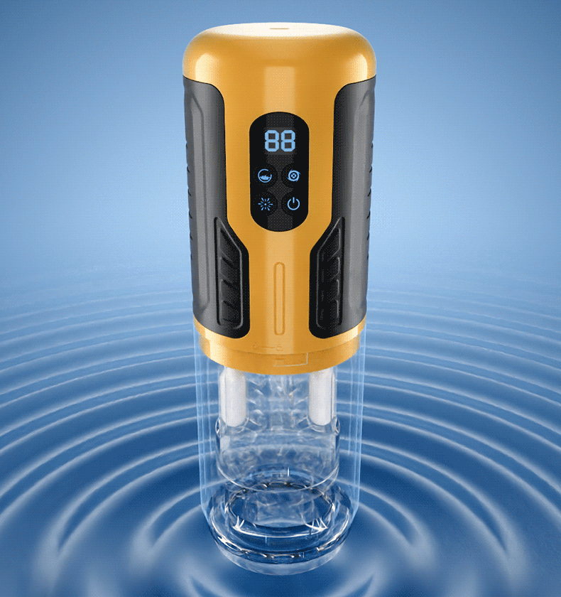 Amber Flash 3 Thrusting Rotation 7 Vibration Auto Masturbator