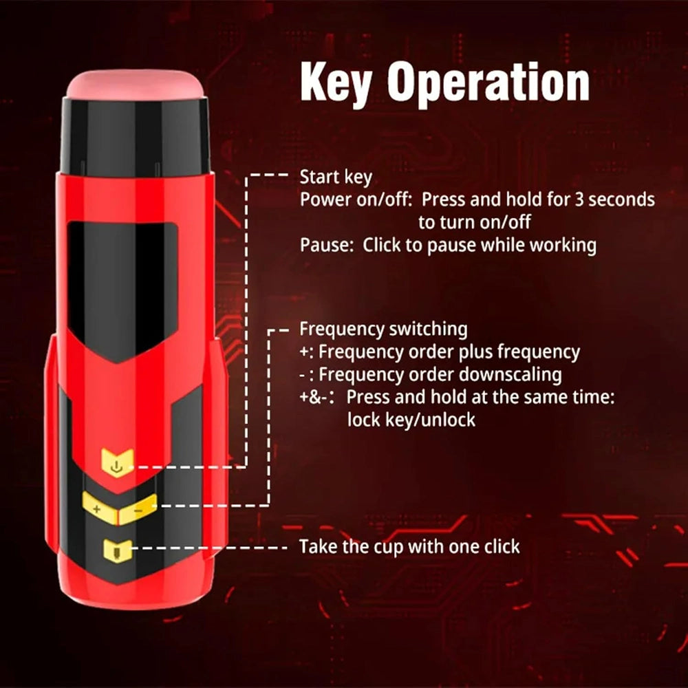 Auto Push Rotation Pronunciation Masturbator For Penis Training