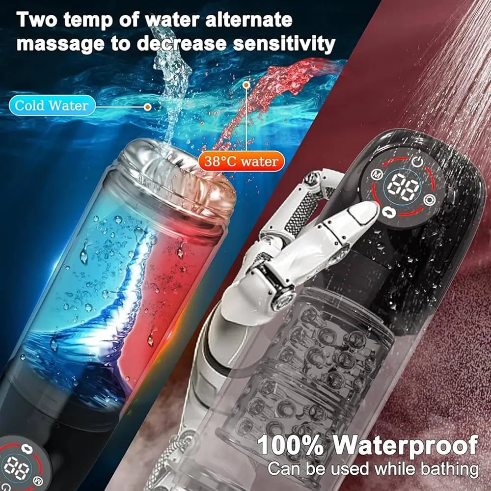 UPGRADED 7+7+7 Licking Suction 7 Rotating Modes Auto Masturbator