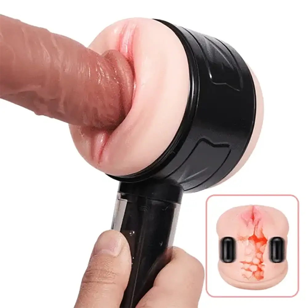 10 Vibration Anal and Vaginal 2 in 1 Handheld Automatic Masturbator