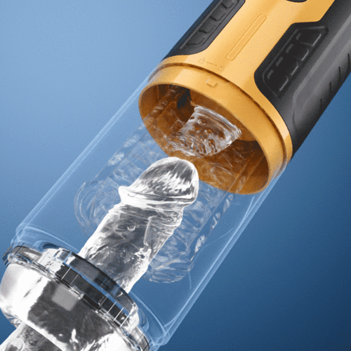 Amber Flash 3 Thrusting Rotation 7 Vibration Auto Masturbator