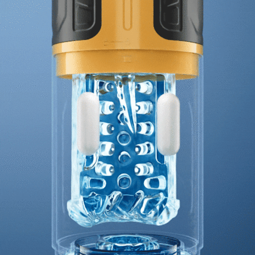 Amber Flash 3 Thrusting Rotation 7 Vibration Auto Masturbator