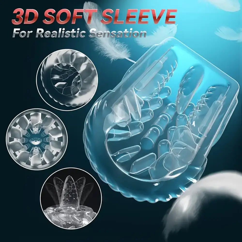 3 Pump 7 Thrusting Rotating Vibrating Sucking LCD Automatic Masturbator