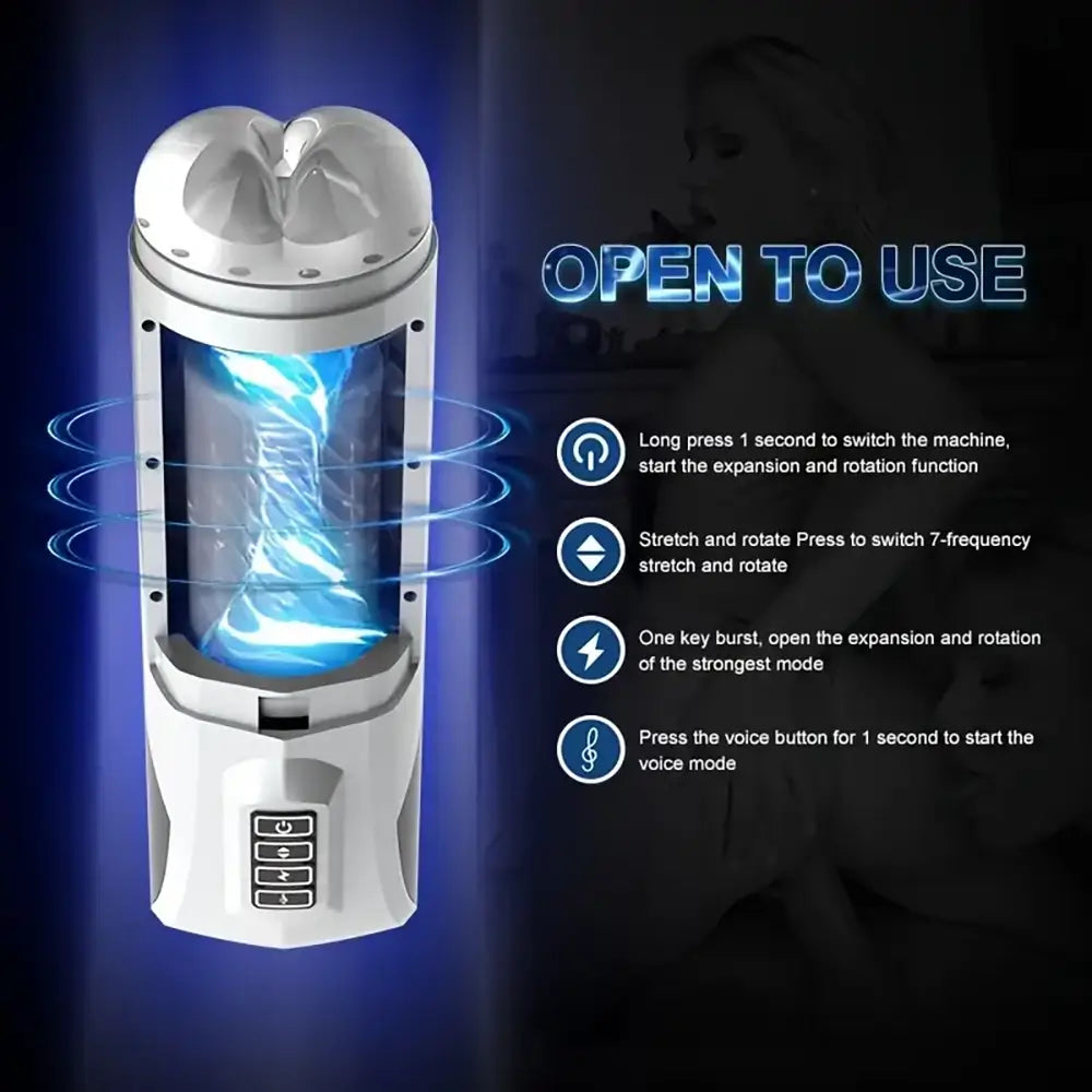 Automatic Smart Telescopic Rotary Vibrating Male Masturbator