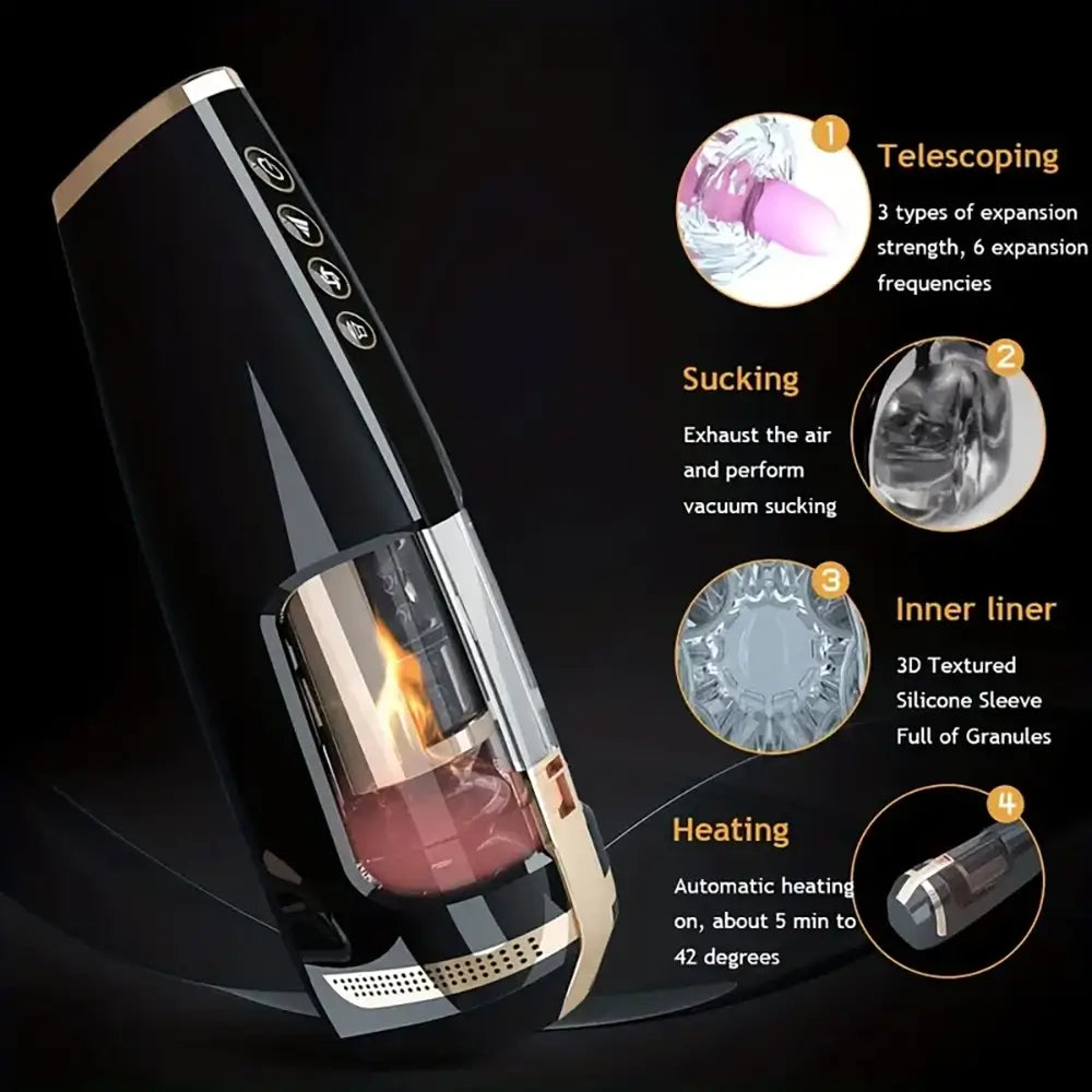 Squeezing High Speed Piston Qi Piston Rotation Stretching Masturbator